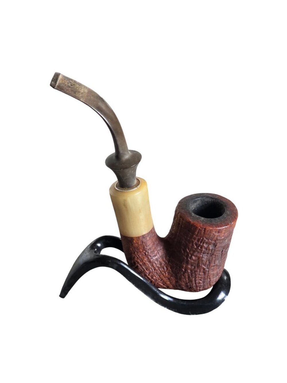 Savinelli Non Pareil Tobacco Briar Billiard Smoking Bent Stem Pipe Made in Italy